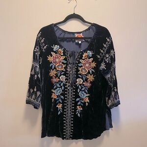 Velvet Johnny Was peasant tunic